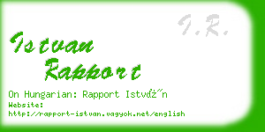 istvan rapport business card